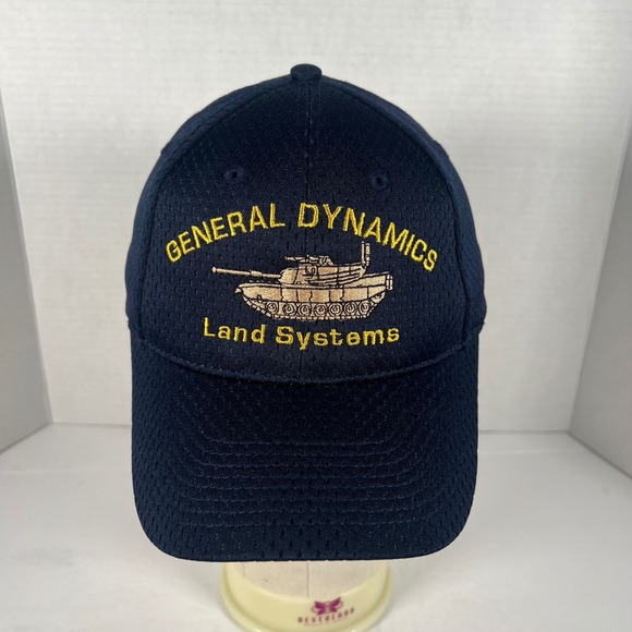 General Dynamics Land Systems Tank Hat Navy Blue Mesh Otto Adjustable Cap 3618